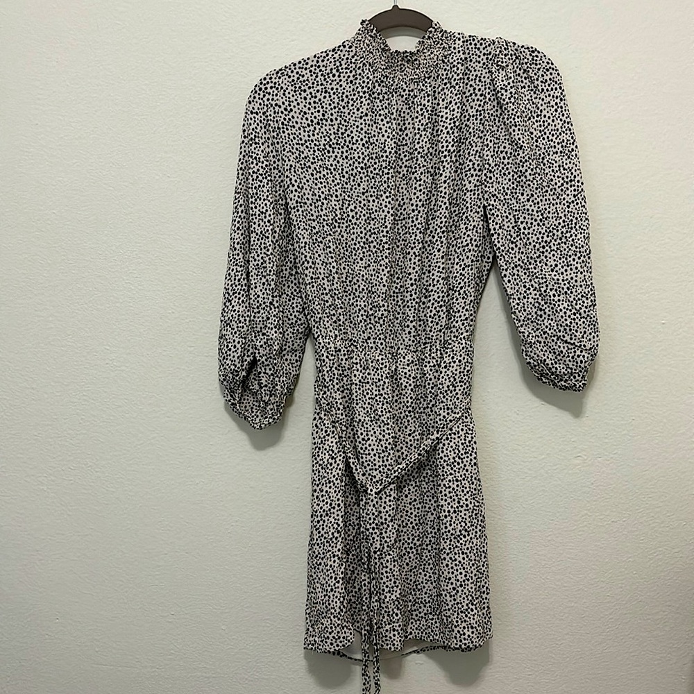 Sanctuary size 4 black polka dotted long sleeve dress